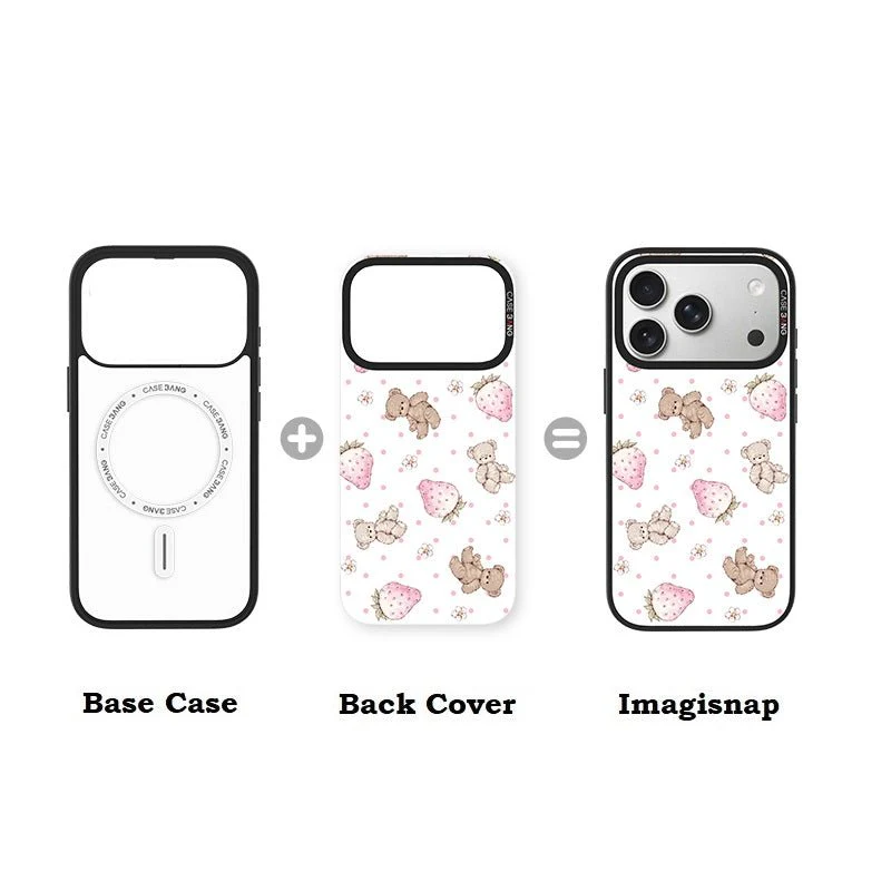Strawberry Bear Snap-On Phone Case - Image 3