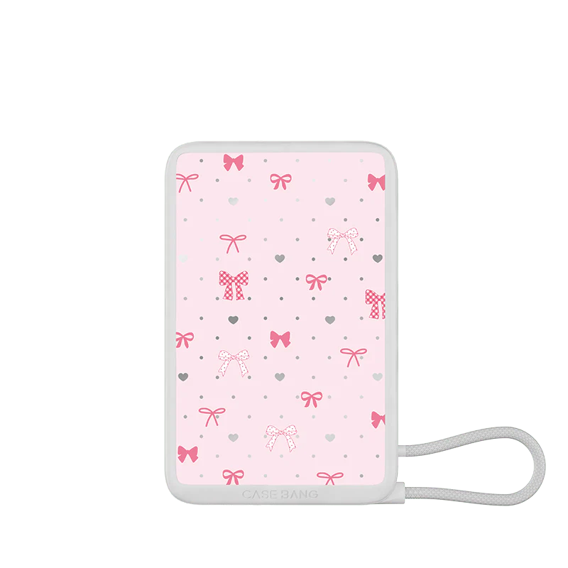 Lace Bow Series Power Bank Build-in Cable