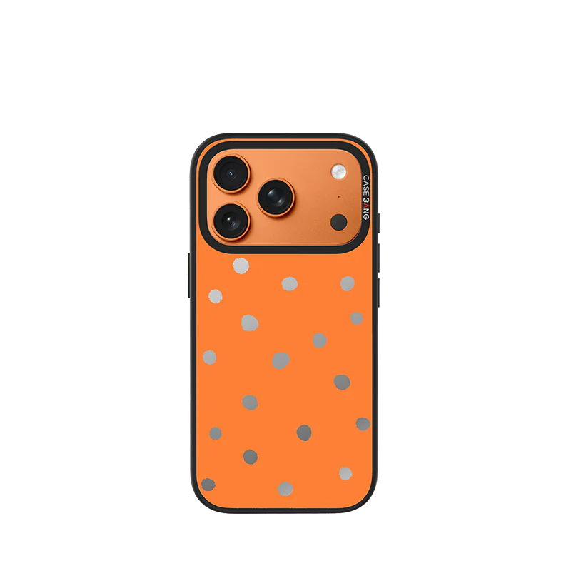 Pumpkin White Polka Dots Imagisnap